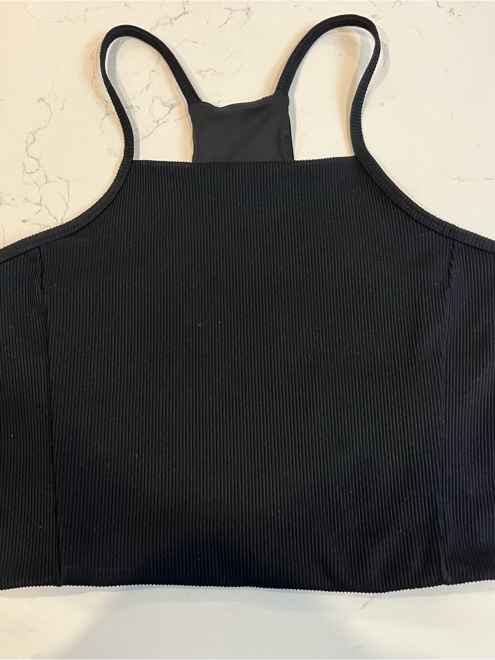The North Face Black Ribbed Racerback Crop Top